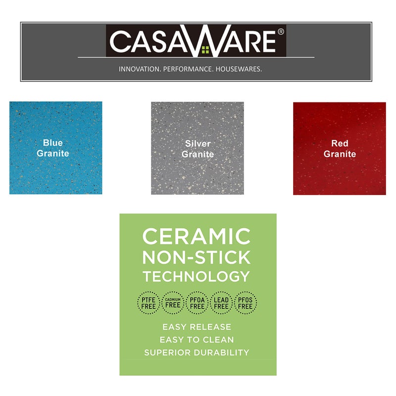 CasaWare Ceramic Coated NonStick Cookie/Jelly Roll Pan 11"x17" (Blue Granite) - Image 5